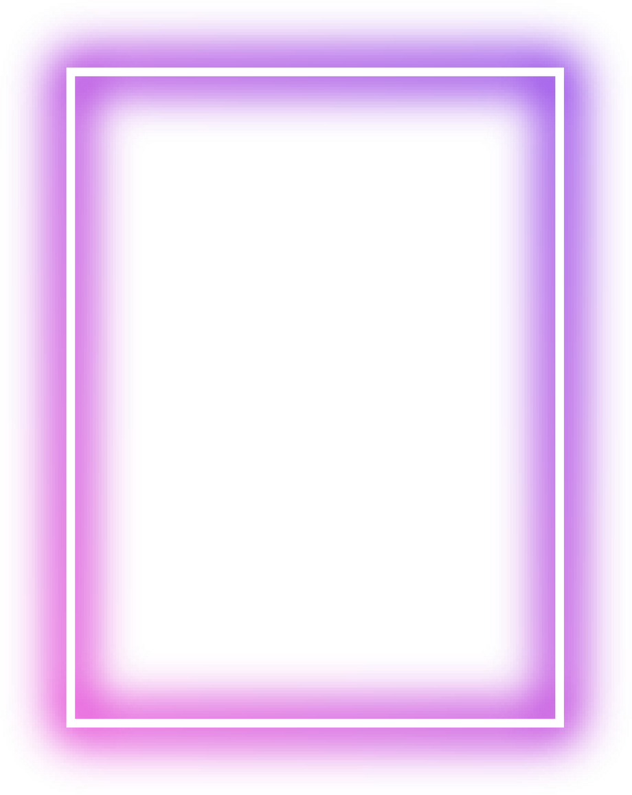 Neon gradient purple pink rectangle frame.